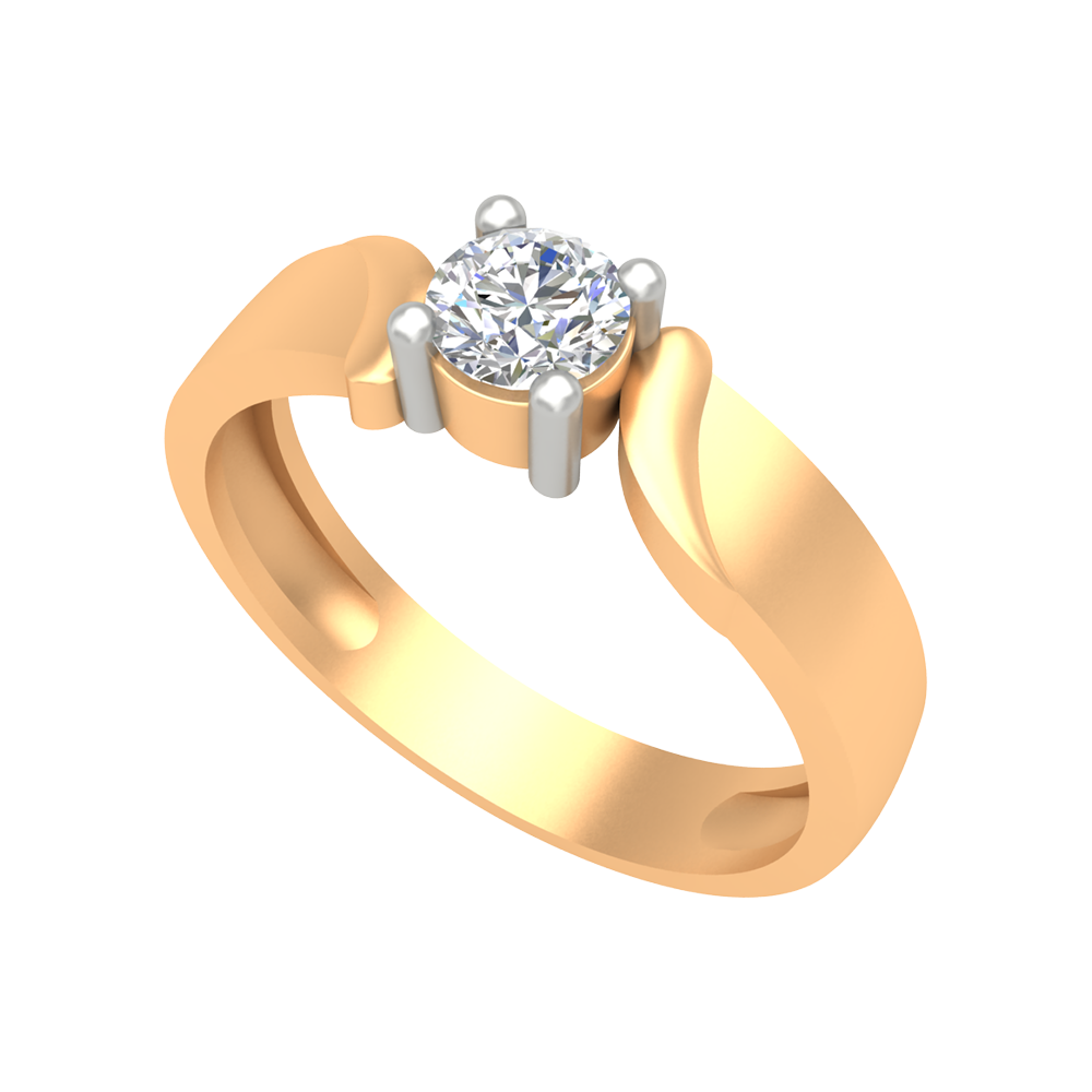 Puzzled Ping Solitaire Ring