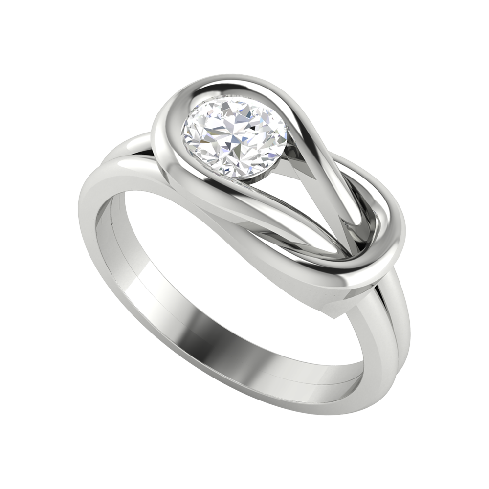 Perfect Fiesta Solitaire Ring-Color_White-Gold