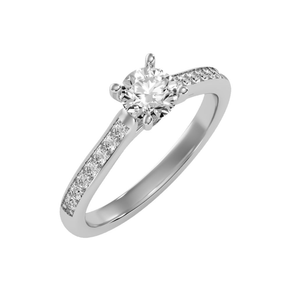 Chintzy Solitaire Ring-Color_White-Gold