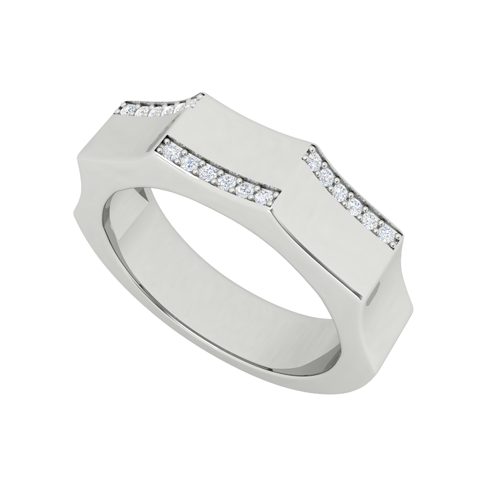 Oceane Broad Band Diamond Ring