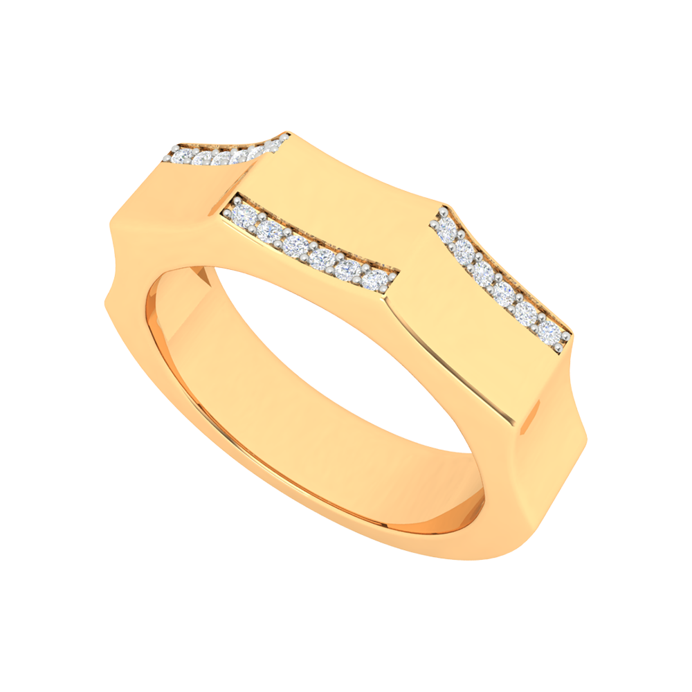 Oceane Broad Band Diamond Ring