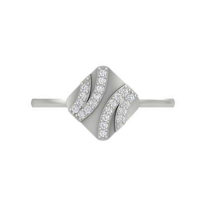 A Designer Diamond Square Ring