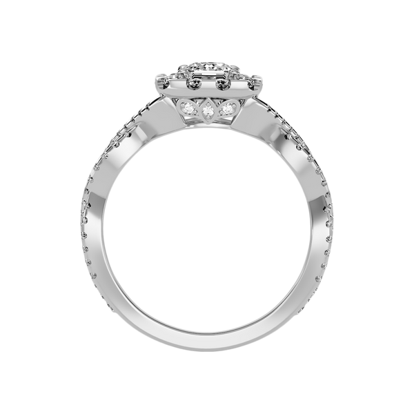 Fine Square Shaped Halo Diamond Ring