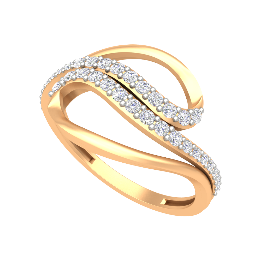 Sparkling twin Ring