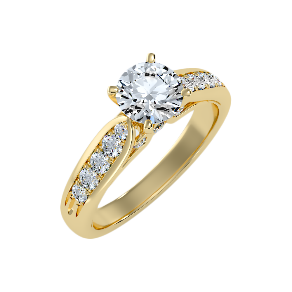 Drop Solitaire Ring-Color_Yellow-Gold