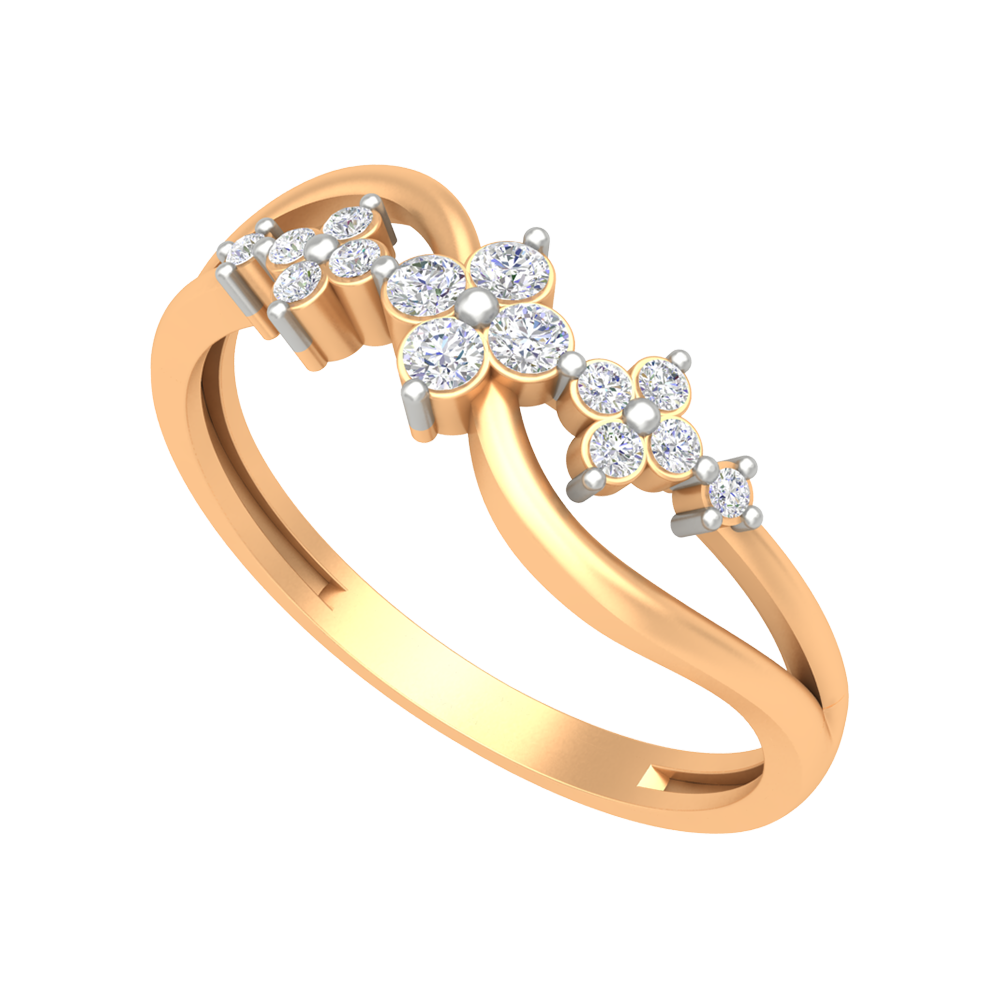 Ornate Ombre Diamond Ring