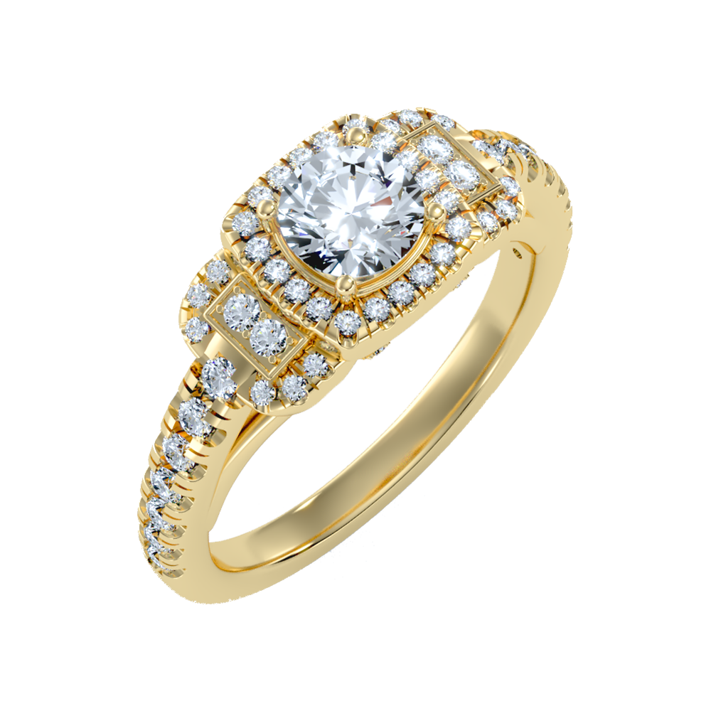 Moon Halo Ring -Color_Yellow-Gold