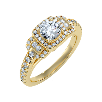 Moon Halo Ring -Color_Yellow-Gold