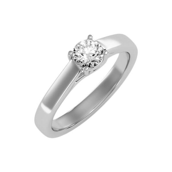Lindo Solitaire Ring-Color_White-Gold