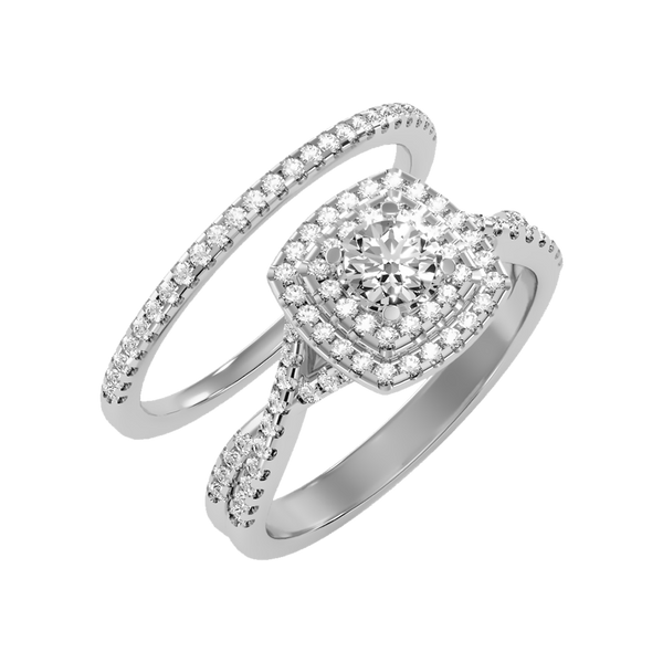 Cisting Bridal Ring Set-Color_White-Gold