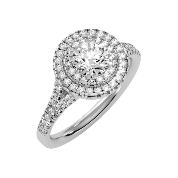 Doiet Classic Halo Diamond Engagement Ring