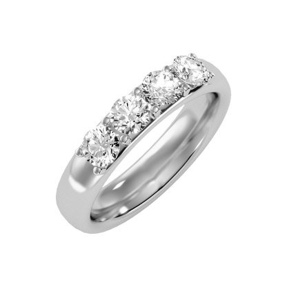 Grace Quad Stone Ring-Color_White-Gold