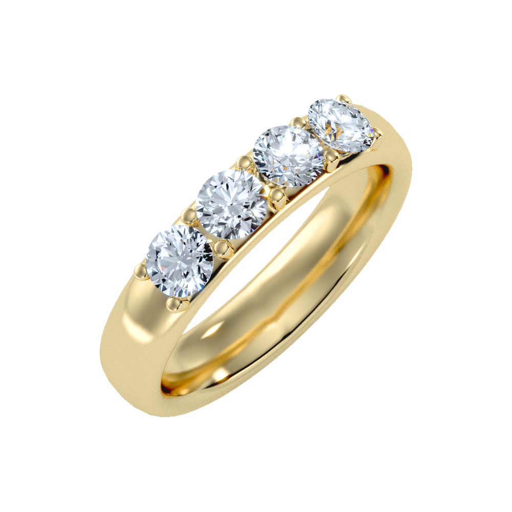 Grace Quad Stone Ring-Color_Yellow-Gold