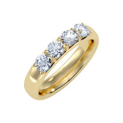 Grace Quad Stone Ring-Color_Yellow-Gold