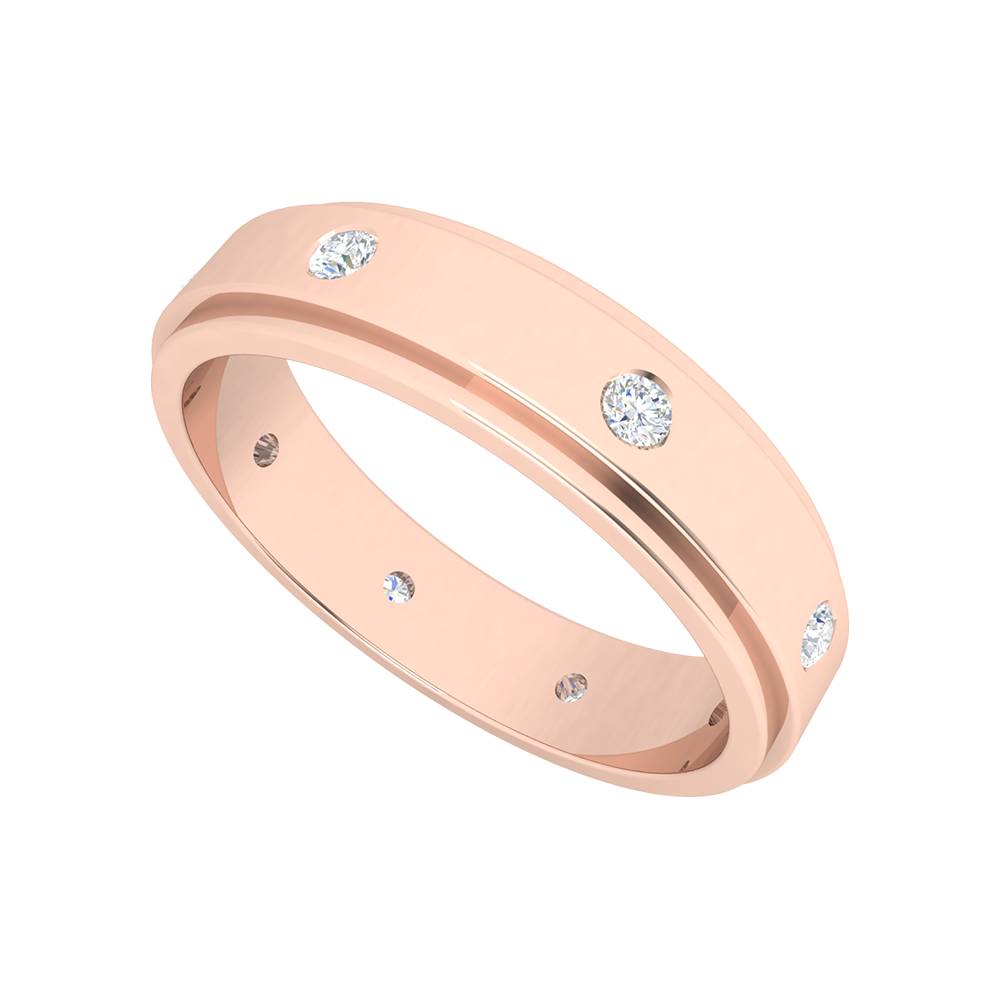 Bonic And Bold Broad Band Ring-Color_Rose-Gold