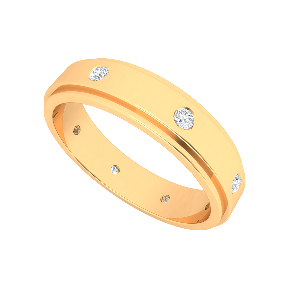 Bonic And Bold Broad Band Ring-Color_Yellow-Gold