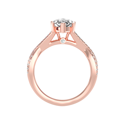 Dainty Marquise Shaped Solitaire Ring