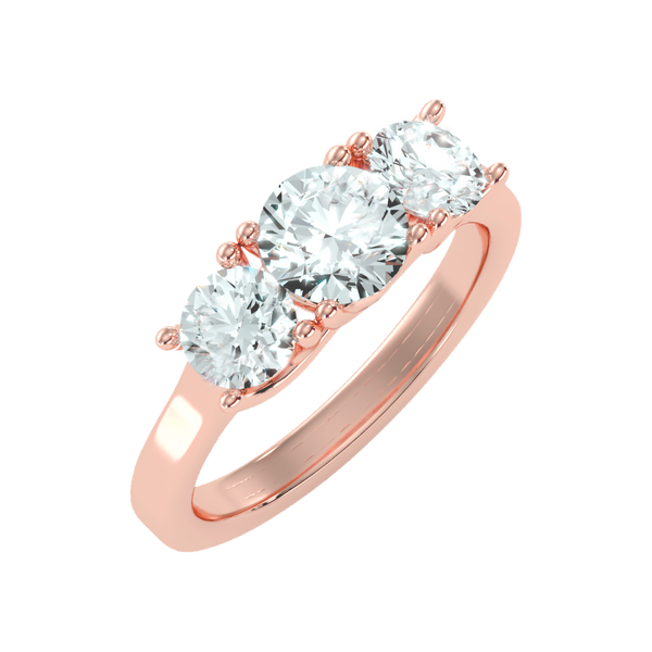Gentle Three Stone Ring-Color_Rose-Gold