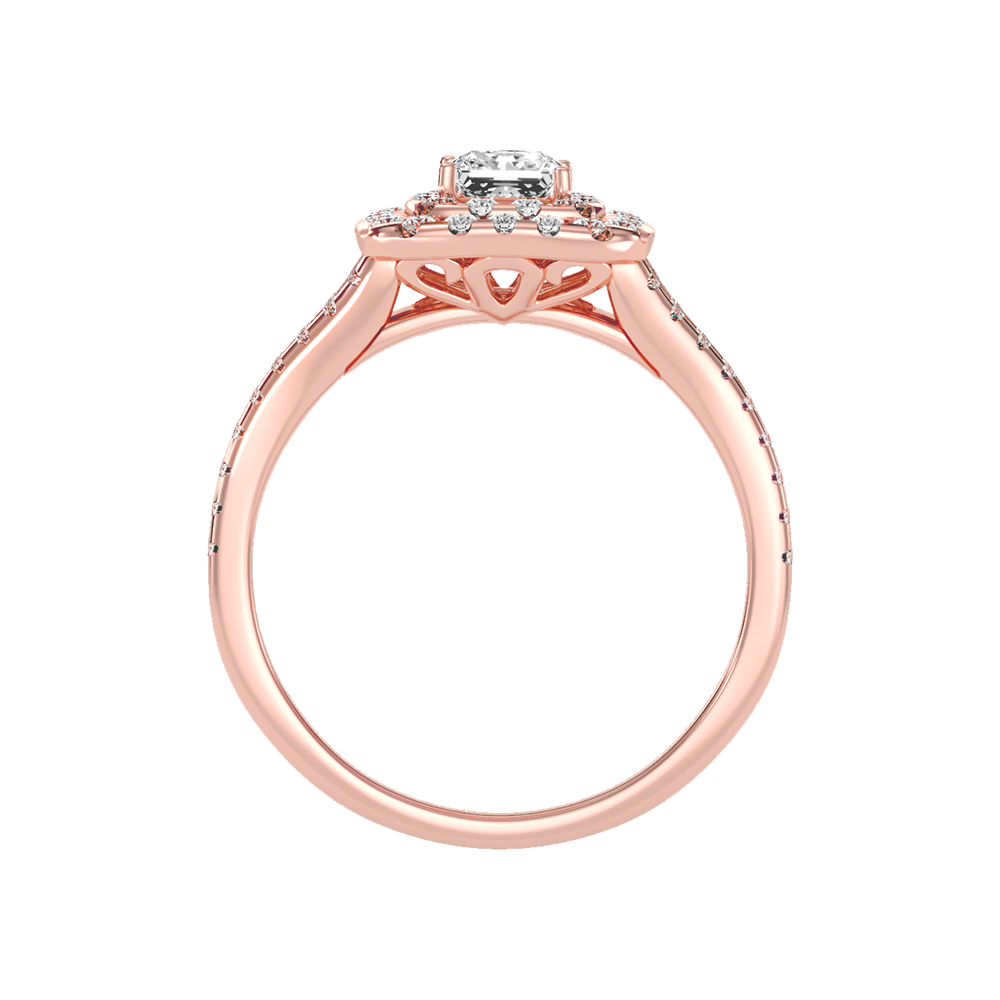 Mystic Halo Solitaire Ring