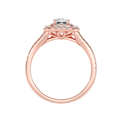 Mystic Halo Solitaire Ring