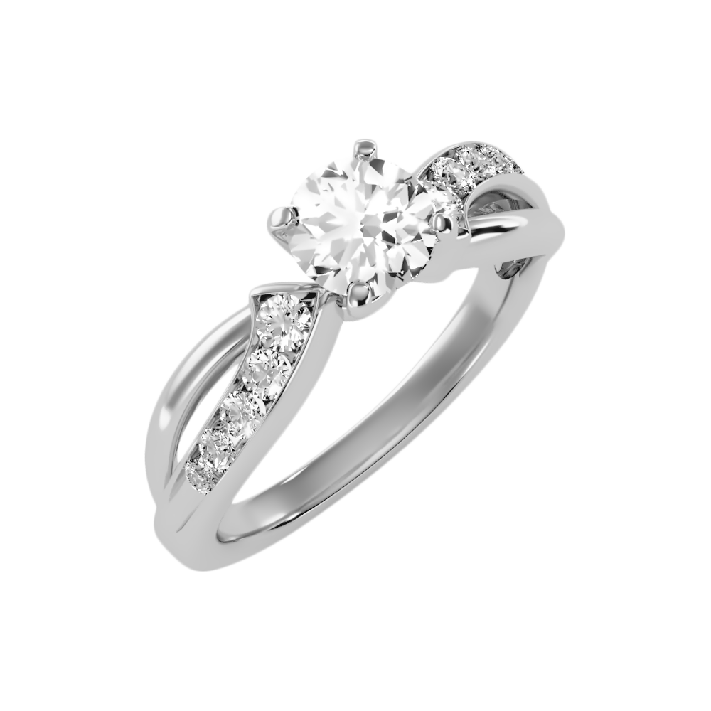 Gorgeous Solitaire Ring-Color_White-Gold