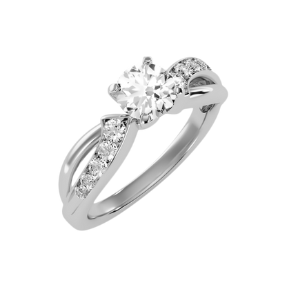 Gorgeous Solitaire Ring-Color_White-Gold