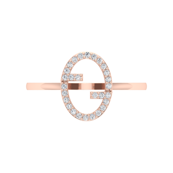 Fluer domed Diamond Ring