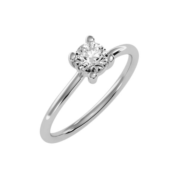 Redolent Solitaire Ring-Color_White-Gold