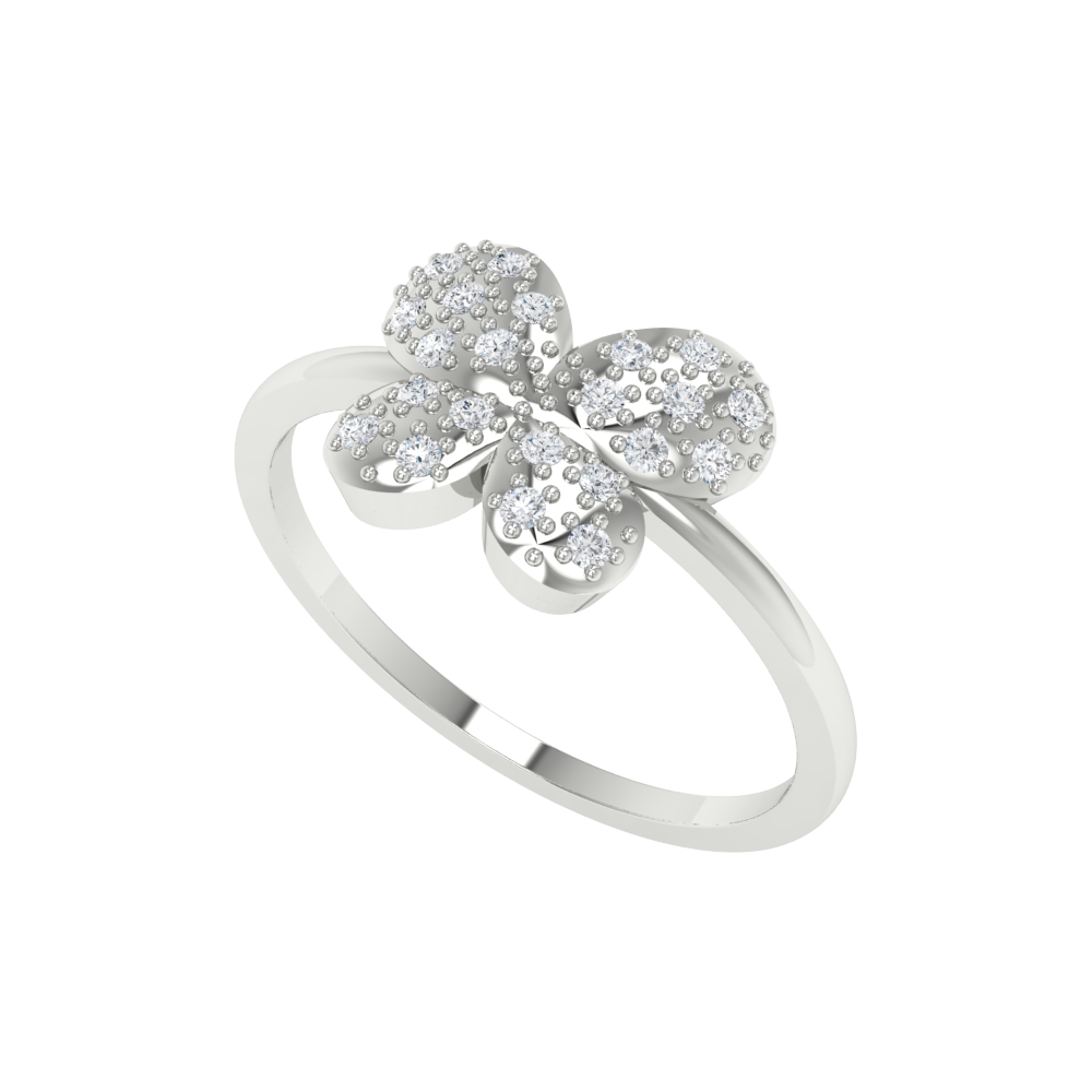 Butterfly Shaped Diamond Ring