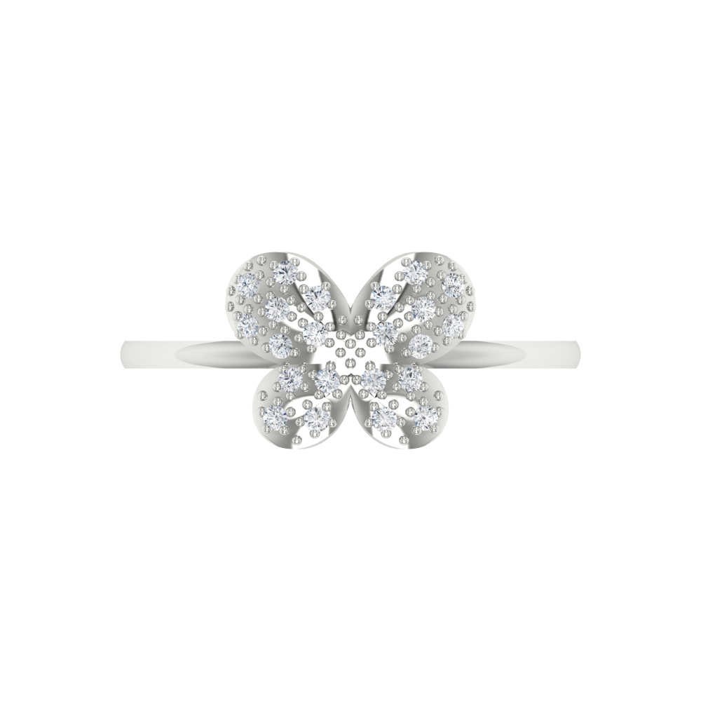 Butterfly Shaped Diamond Ring