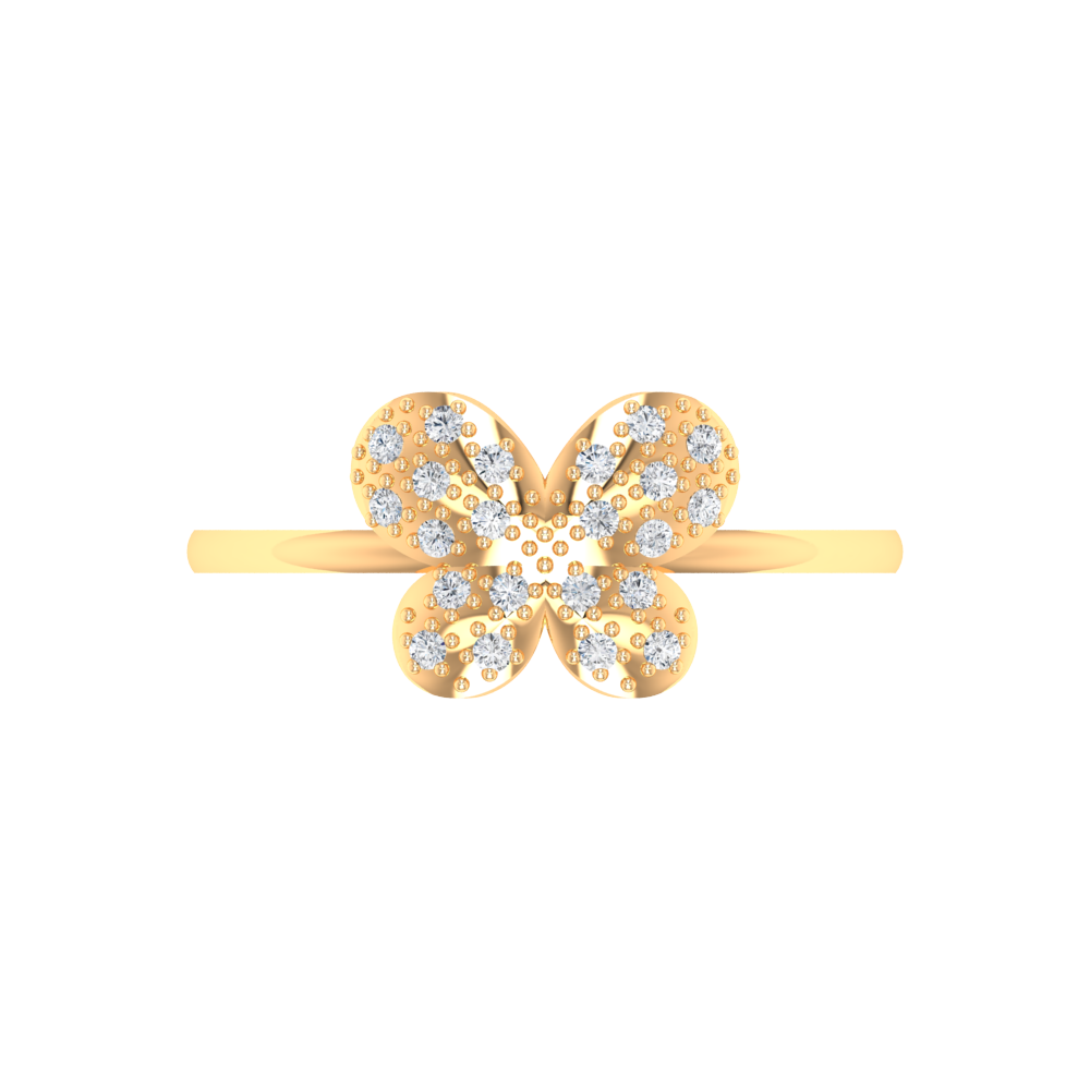 Butterfly Shaped Diamond Ring