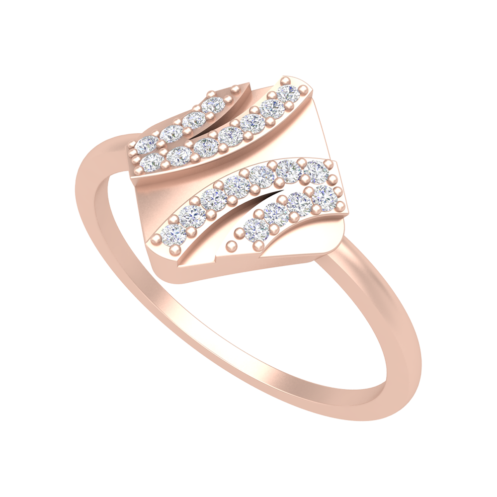 A Designer Diamond Square Ring-Color_Rose-Gold