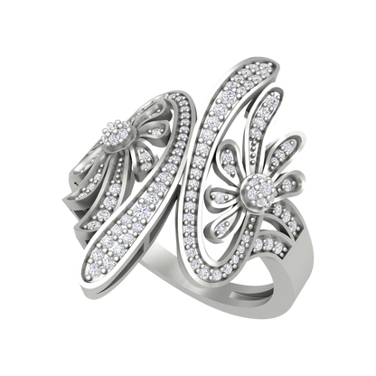 Mojito Stylish Diamond Ring-Color_White-Gold