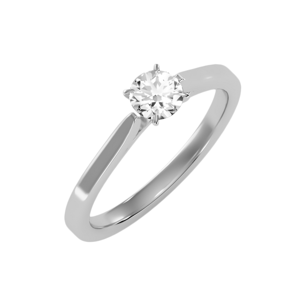 Cloud Classic Solitaire Ring-Color_White-Gold