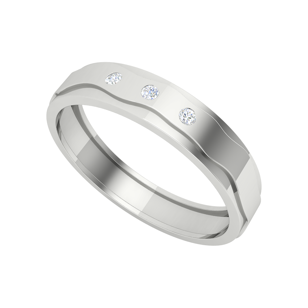 Fleurette Tri-Stone Band