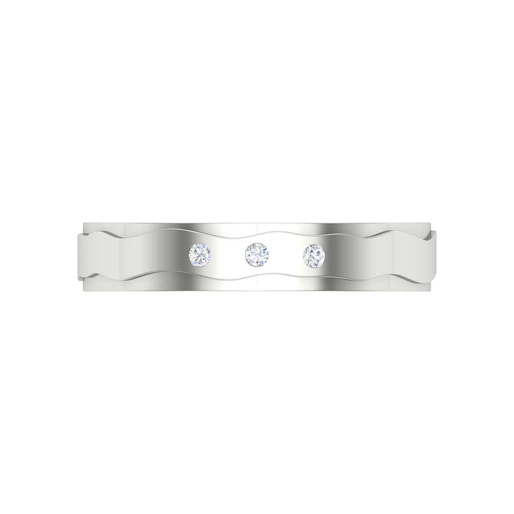 Fleurette Tri-Stone Band