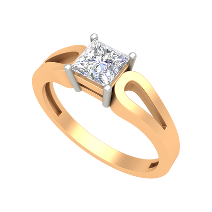 Classy Loop Solitaire Ring-Color_Yellow-Gold