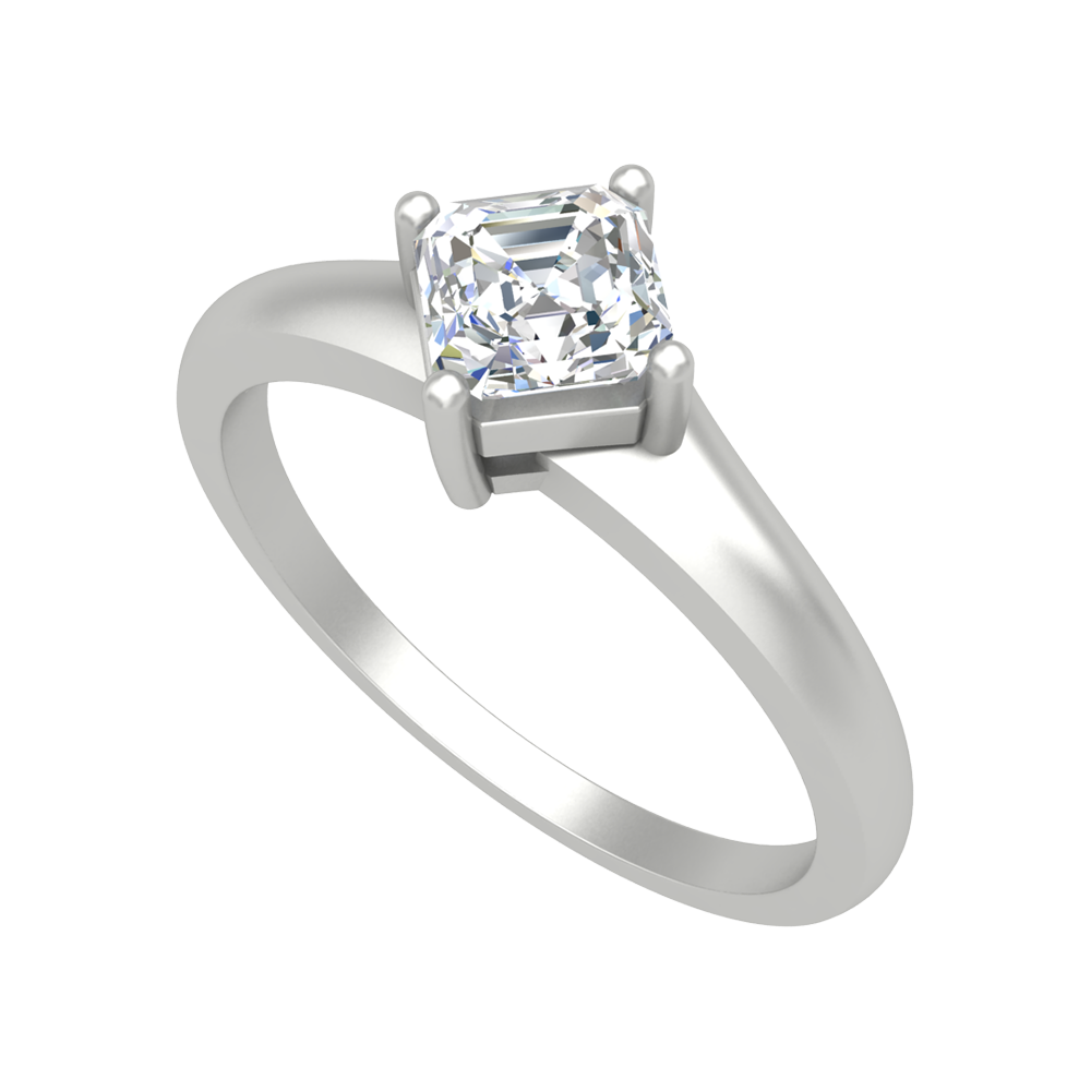 Fashion Forward Solitaire Ring-Color_White-Gold