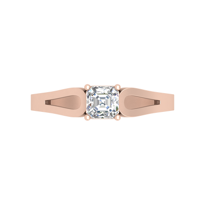 Square In A Loop Solitaire Ring