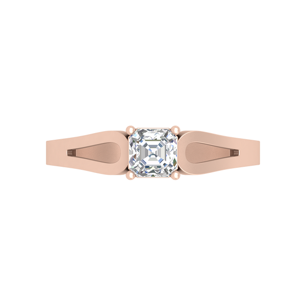 Square In A Loop Solitaire Ring