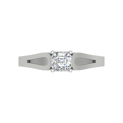 Square In A Loop Solitaire Ring