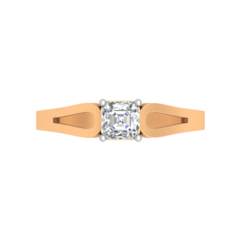 Square In A Loop Solitaire Ring