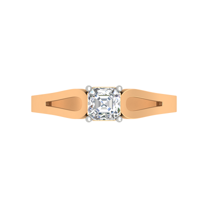 Square In A Loop Solitaire Ring