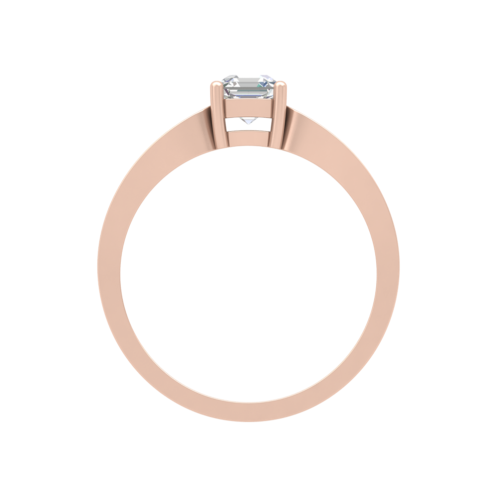 Square In A Loop Solitaire Ring