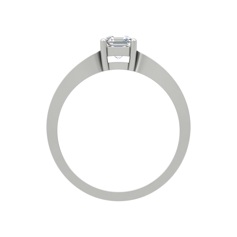 Square In A Loop Solitaire Ring