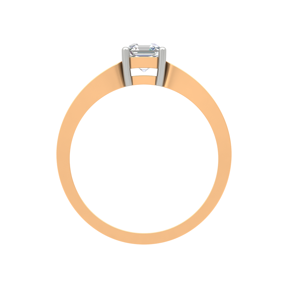 Square In A Loop Solitaire Ring