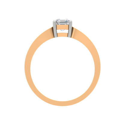 Square In A Loop Solitaire Ring