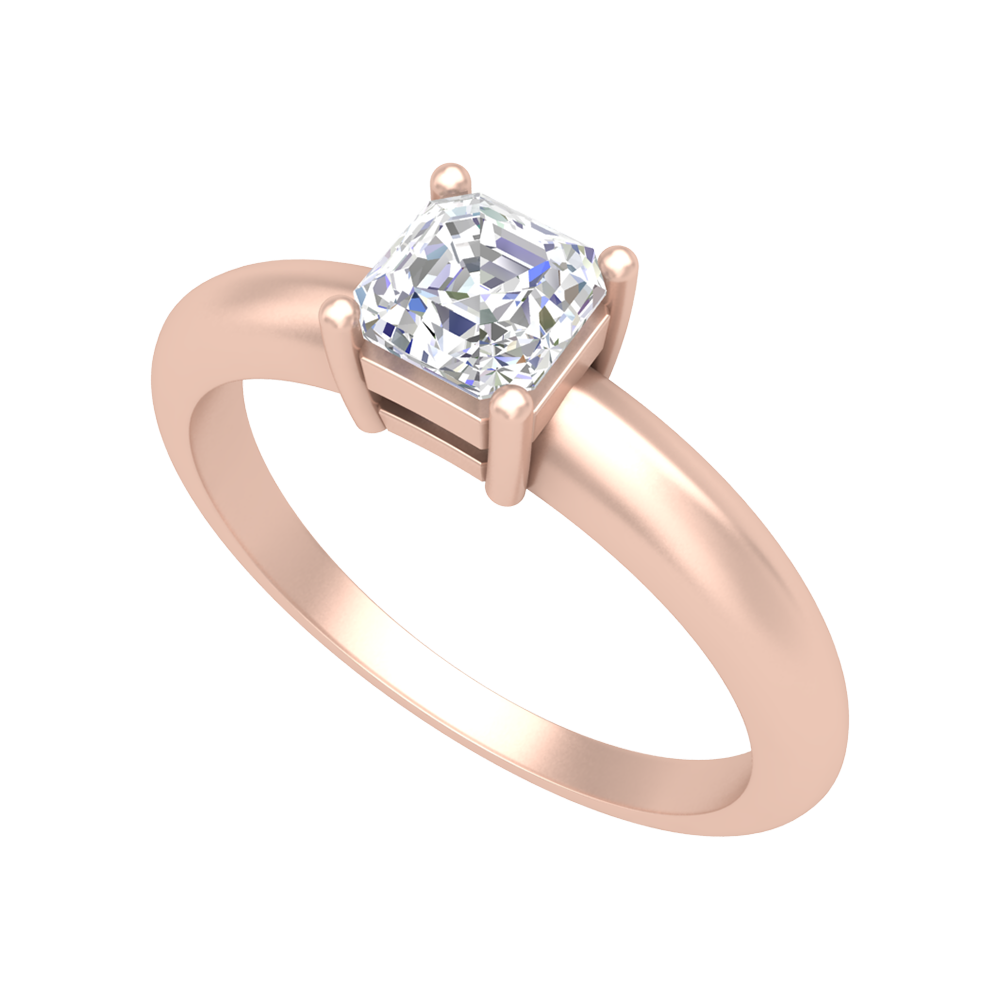 Queen Ring Solitaire Ring-Color_Rose-Gold