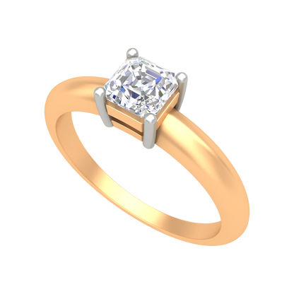 Queen Ring Solitaire Ring-Color_Yellow-Gold