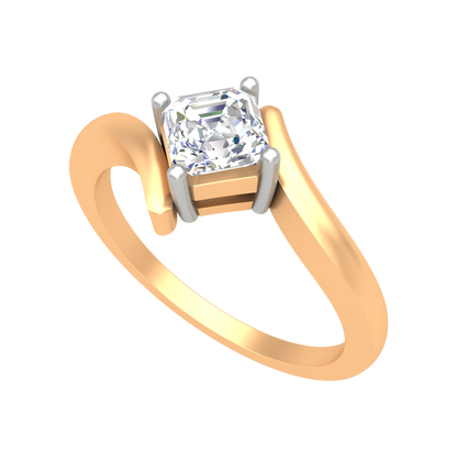 Curvy Edge Solitaire Ring-Color_Yellow-Gold